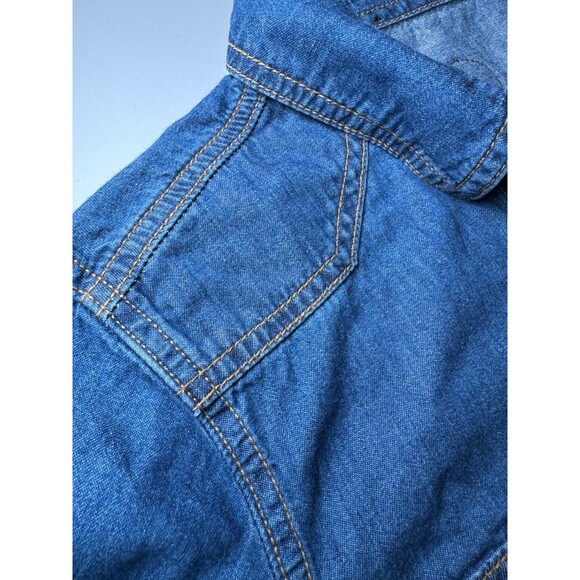 Equestriess Atelier Denim Shirt Womens Small Blue Western Horse Plaid Patch - Picture 7 of 11